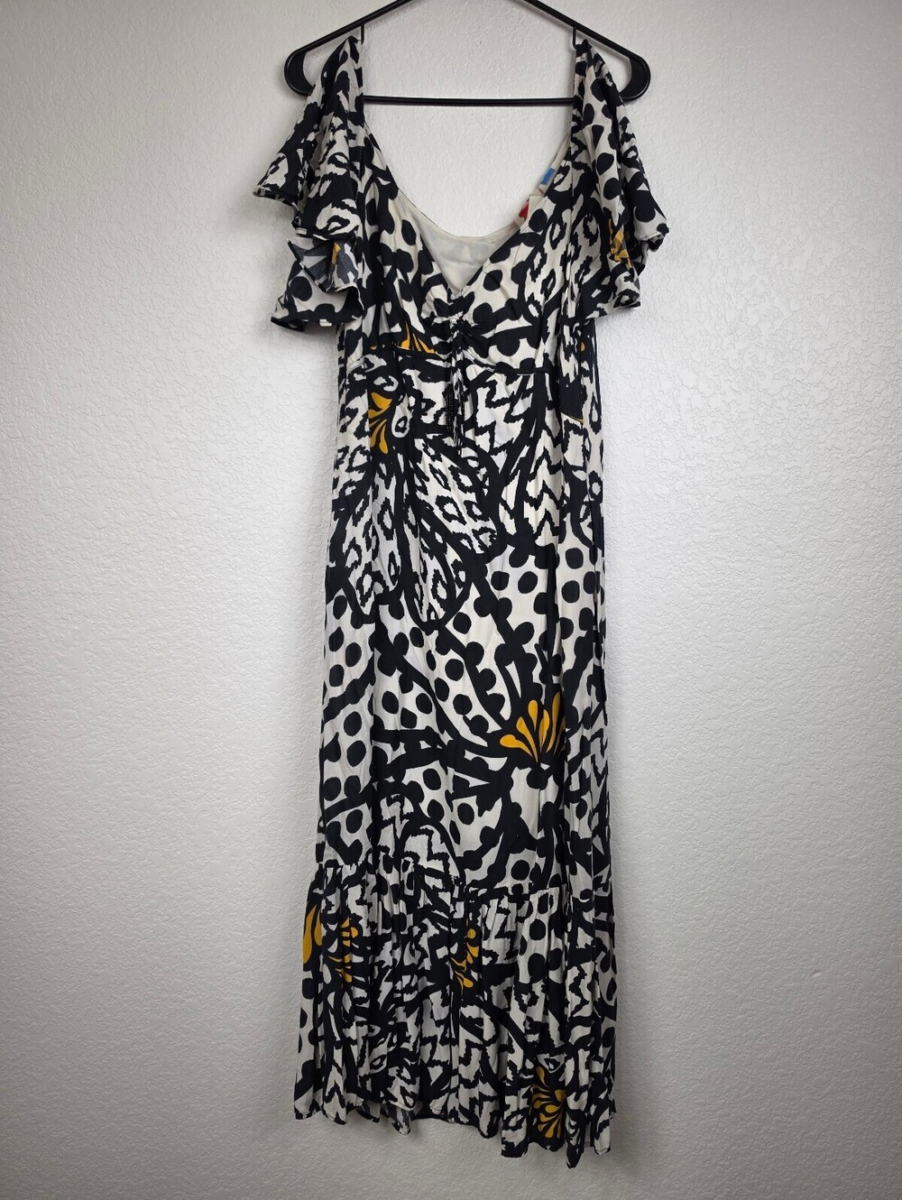 Anthropologie Farm Rio Black White Maxi Dress